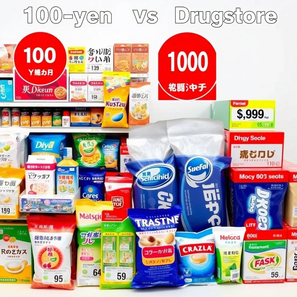 100均ダイソー vs ドラッグストア(ウエルシア・マツキヨ)価格比較