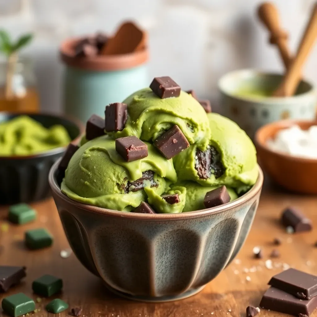 余った抹茶板チョコで作る板チョコアイス