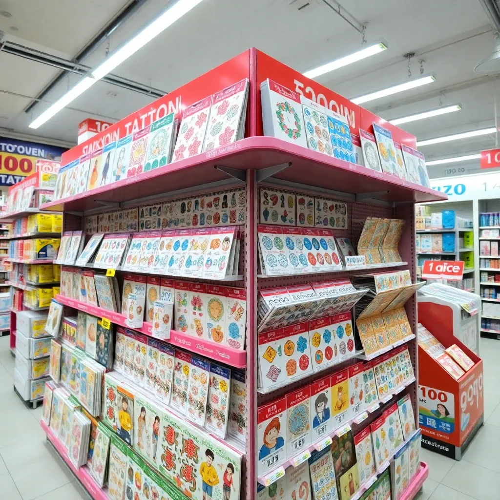 ダイソー店内のタトゥーシール売り場はここ!100均フロアでの探し方