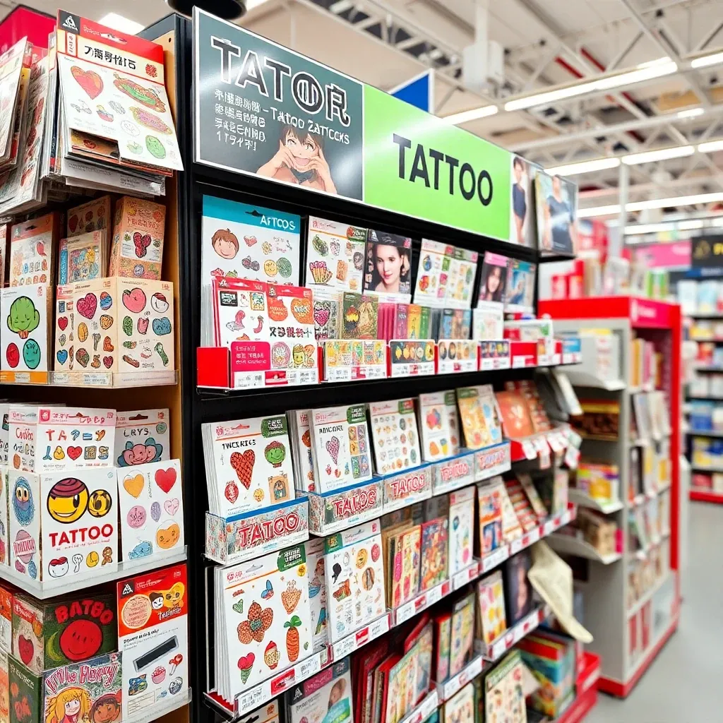 ダイソー店内タトゥーシール売り場の場所はココだ！レビュー有