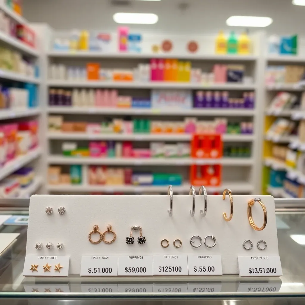 薬局で取り扱いのあるファーストピアスとその値段情報