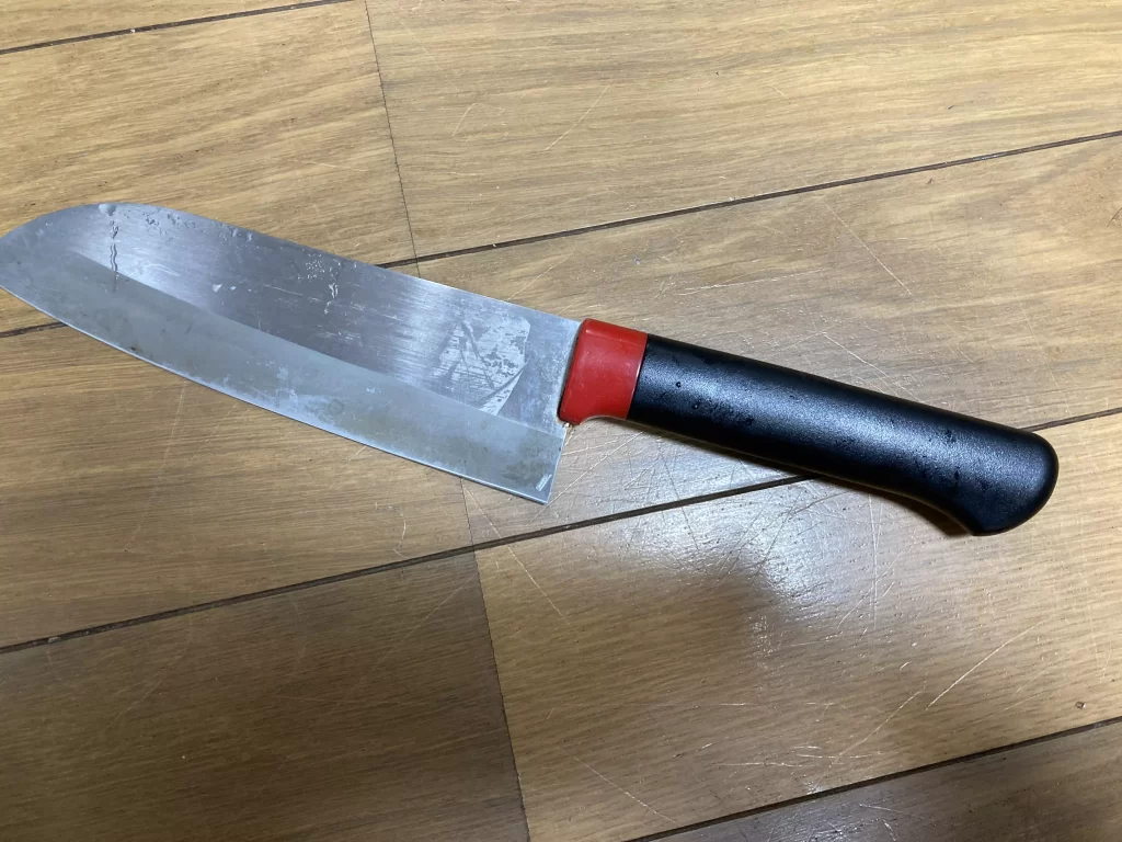 ダイソー300円包丁研ぎで研いだ包丁3