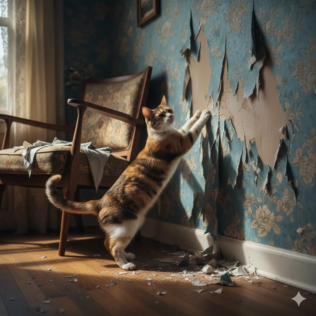 100均で猫の壁爪とぎ防止は完璧！おすすめシートと効果的な使い方