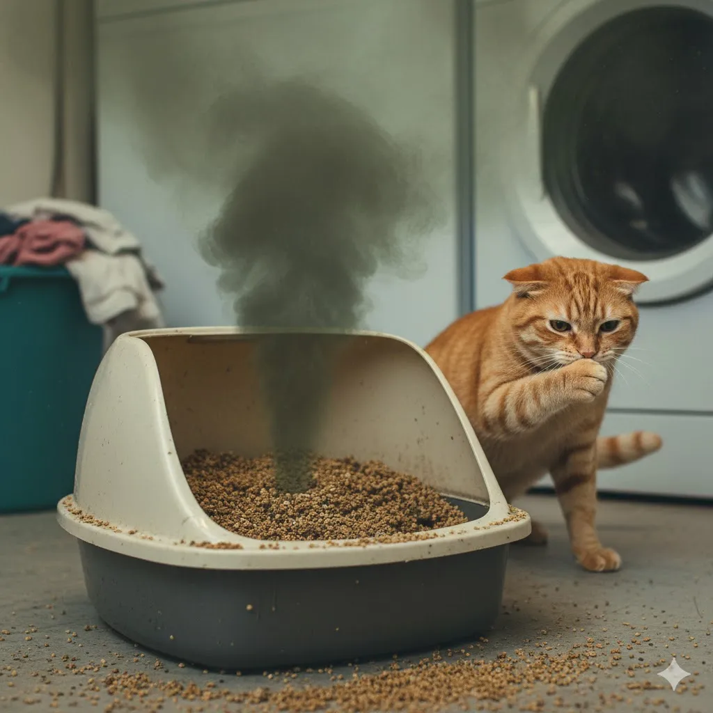 猫トイレの臭いと見た目解決！カラーボックスでトイレカバーDIY